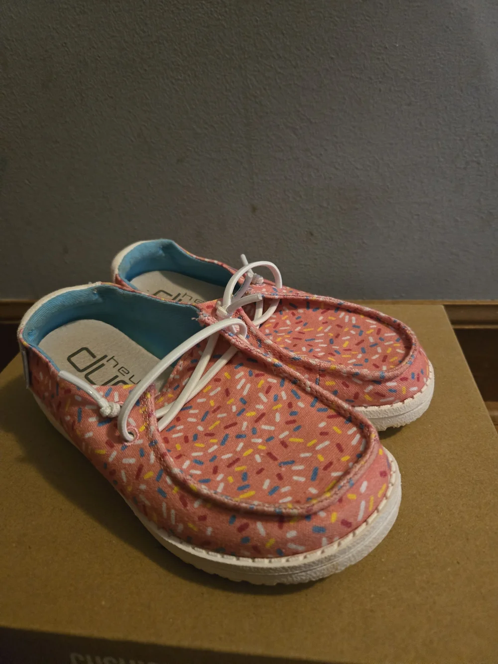 Hey Dude Kids' Pink Sprinkle Slip-On Shoes